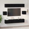 vidaXL TV-Schrankset 8 pcs Schwarz Eichen-Optik Holzwerkstoff 3393154 Bild 4