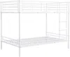 Vente-unique - DUOTIS Bett MetallMetall Weiß - B 126 cm x H 160 cm x L 198 cm Bild 5