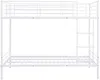 Vente-unique - DUOTIS Bett MetallMetall Weiß - B 126 cm x H 160 cm x L 198 cm Bild 5