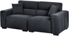 Sofa 3-Sitzer FAUSKAN Stoff Schwarz Bild 4