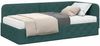 vidaXL Eckbettgestell Dunkelgrün 90 x 190 cm Stoff 3394041 Bild 3
