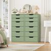 Homfa Kommode Schubladenschrank, Schubladenkommode, Aktenschrank, mit 6 Schubladen, 45x40x90,5 cm, Grün Bild 3