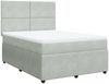 vidaXL Boxspringbett mit Matratze Hellgrau 140x200 cm Samt 3294652 Bild 3