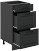 Küchenunterschrank R-Line Anthrazit Landhaus 40 cm mit Schubladen, AP Marmor Vicco Bild 5