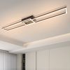 Nettlife LED Deckenleuchte Modern Dimmbar Schwarz 50W 95CM Geometrisch Deckenlampe, Nicht Dimmbar, LED fest integriert, für Wohnzimmer Schlafzimmer Küche Flur Büro Bild 5