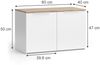 Vicco 'Wido' Kommode mit 2 Türen, Holzspannplatte weiß, 80 x 50 x 40 cm Bild 3