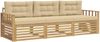 vidaXL Outdoor-Sofagarnitur mit Kissen 3 pcs Weiß und Beige Polyester 3389958 Bild 2