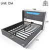 Odikalo Stauraumbett Polsterbett Doppelbett Lattenrost USB C Lade 16 LED Leinen 140/160x200 Bild 4