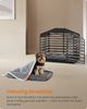 Feandrea Hundebett, Hundekissen M, für kleine Hunde, flauschige Hundematte, Plüsch, 80 x 50 cm, weiche Polsterung, waschbar, rutschfest, schiefergrau Bild 3