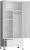 Kleiderschrank Hankasalmi mit 2 Schubladen 180x90x40 cm Weiß [en. casa] Bild 5
