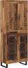 vidaXL Highboard Altholz 69,5 x 34 x 180 cm Holzwerkstoff 3403192 Bild 2