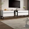 Merax Lowboard TV-Möbel Fernsehschrank aus Holz (für Wohnzimmer/Gästezimmer/offene Wohnkonzepte, 1 St, 180 x 38 x 45 cm), TV-Schrank mit Klappfach, Doppeltüren, Stauraum & verstellbaren Füßen Bild 3