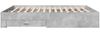 vidaXL Bettgestell mit Schubladen Betongrau 200x200 cm Holzwerkstoff 3280359 Bild 5