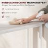 HOMCOM Konsolentisch mit verstellbar Fußpads, Kippschutz, Marmoroptik (Beistelltisch, 1-St, Flurtisch), für Kleinen Raum, Eingang, Flur, Wohnzimmer 75 x 24 x 76 cm Weiß Bild 4