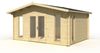 Lasita Maja Gartenhaus Elgin 44 ISO Gartenhaus aus Holz in Grau Holzhaus mit 44 mm Wandstärke Blockbohlenhaus mit Montagematerial Bild 2