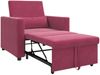 vidaXL Ausziehbare Schlafcouch Einzel mit Rädern Weinrot Samt 42002702 Bild 4