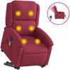vidaXL Massagesessel mit Aufstehhilfe Elektrisch Weinrot Samt 3204338 Bild 2