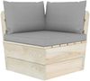 vidaXL Garten-Paletten-Ecksofa mit Kissen Imprägniertes Fichtenholz 3063349 Bild 2