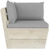vidaXL Garten-Paletten-Ecksofa mit Kissen Imprägniertes Fichtenholz 3063349 Bild 3
