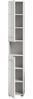 Hochschrank (B/H/T: 30x185x30 cm) in weiß hochglanz tiefzieh Bild 3