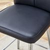 Stuhl Barhocker 2er-Set, schwarz-silber, PU-Sitz 6,6 cm Polster, ergonomische Rückenlehne, Metallgestell,44*44*101 cm Bild 5