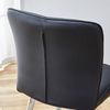 Stuhl Barhocker 2er-Set, schwarz-silber, PU-Sitz 6,6 cm Polster, ergonomische Rückenlehne, Metallgestell,44*44*101 cm Bild 4