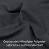 Bettwäsche 200x220 Anthrazit Mikrofaser Ganzjahres Bettbezug 2 Kissenbezug Bild 2