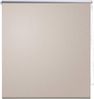 vidaXL Verdunklungsrollo Seitenzug Rollo Klemmrollo Klemmfix Kette, Beige, 140 cm x 2,3 m Bild 2