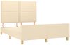 vidaXL Bettgestell ohne Matratze Creme 140x190 cm Stoff 3124973 Bild 4