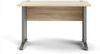 Dmora Schreibtisch Amigos, Mehrzweckschreibtisch, Bürotisch für PC, Eckschreibtisch, 120x80 h75 cm, Grau und Eiche Bild 4
