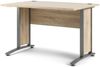 Dmora Schreibtisch Amigos, Mehrzweckschreibtisch, Bürotisch für PC, Eckschreibtisch, 120x80 h75 cm, Grau und Eiche Bild 5