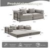 Leawin Sofa Modulares Schlafsofa aus Chenille mit Bettfunktion-Sofas Wohnzimmer, Flexibles Sofa & Bett für Wohnzimmer, Wohnung oder Gästezimmer Bild 2