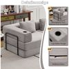 Leawin Sofa Modulares Schlafsofa aus Chenille mit Bettfunktion-Sofas Wohnzimmer, Flexibles Sofa & Bett für Wohnzimmer, Wohnung oder Gästezimmer Bild 4