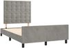 vidaXL Bettgestell ohne Matratze Hellgrau 120x190 cm Samt 3270602 Bild 3