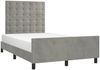 vidaXL Bettgestell ohne Matratze Hellgrau 120x190 cm Samt 3270602 Bild 4