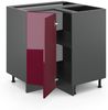 Eckunterschrank R-Line Rot Hochglanz 75.6 cm , AP Anthrazit Vicco Bild 4