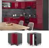 Eckunterschrank R-Line Rot Hochglanz 75.6 cm , AP Anthrazit Vicco Bild 2
