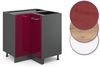 Eckunterschrank R-Line Rot Hochglanz 75.6 cm , AP Anthrazit Vicco Bild 5