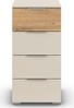 rauch Schubkastenkommode Highboard Sideboard Schubladenkommode Kommode ASTANA (Breite 40 cm / Höhe 81 cm), mit 4 geräumigen Schubladen, Kantengriff in Alufarben MADE IN GERMANY Bild 2