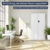 Metallschrank abschließbar DANIEL - Zahlenschloss, 5 Ebenen | Aktenschrank Büroschrank Stahl Mehrzweckschrank Werkstatt Werkzeugschrank, 185x90x40cm Grau Bild 3