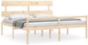 vidaXL Seniorenbett mit Kopfteil 200x200 cm Massivholz 3195371 Bild 2