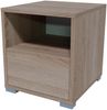 BADEDU VEER Regal 35 cm breit, Braun, 2 Fächer mit Tür Bild 1