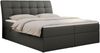 Boxspringbett Polsterbett mit Multipocket-Matratze und Topper - DIEGOS - 180x200cm - Dunkelgrau Kunstleder - H3 Bild 3