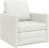 vidaXL Schlafsofa 60cm Weiß Kunstleder 4106636 Bild 2