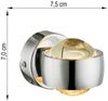LED Wandleuchte, Glas klar, Up & Down, Metall chrom, L 10 cm Bild 5