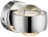 LED Wandleuchte, Glas klar, Up & Down, Metall chrom, L 10 cm Bild 4