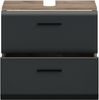 welltime Waschbeckenunterschrank FLORENZ, Breite 60 cm, 2 Schubkästen,ink. Siphonausschnitt (1-St, TOPSELLER) hochwertige MDF Front, Griff schwarz, Badschrank, Bad Bild 4