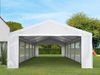 Toolport Partyzelt Pavillon, PE Plane 350 N weiß, 6x12 m Bild 3