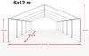 Toolport Partyzelt Pavillon, PE Plane 350 N weiß, 6x12 m Bild 5