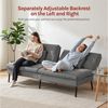 Woltu Schlafsofa, 2-Sitzer-Schlafsofa rutschfest mit 2 Kissen Verstellbarer Rückenlehne Bild 4
